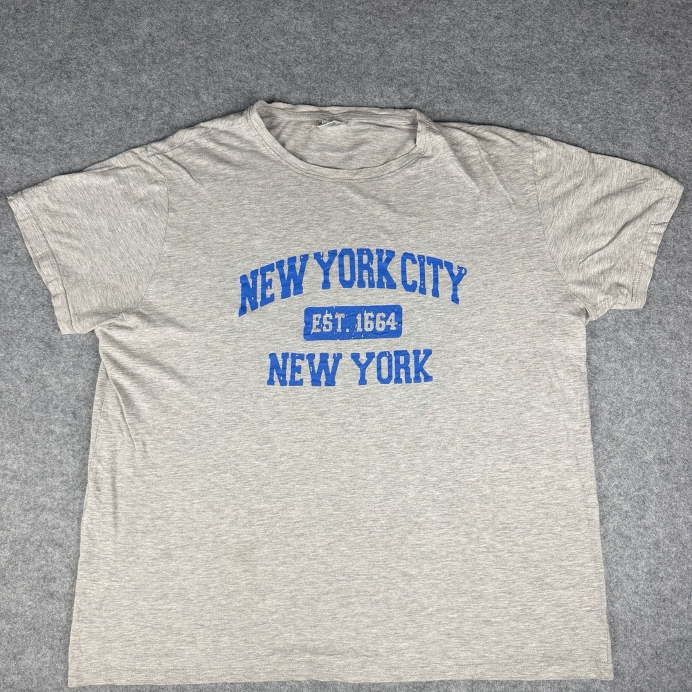VTG BD New York City Graphic Tee T-Shirt Gray Blue Mens XL